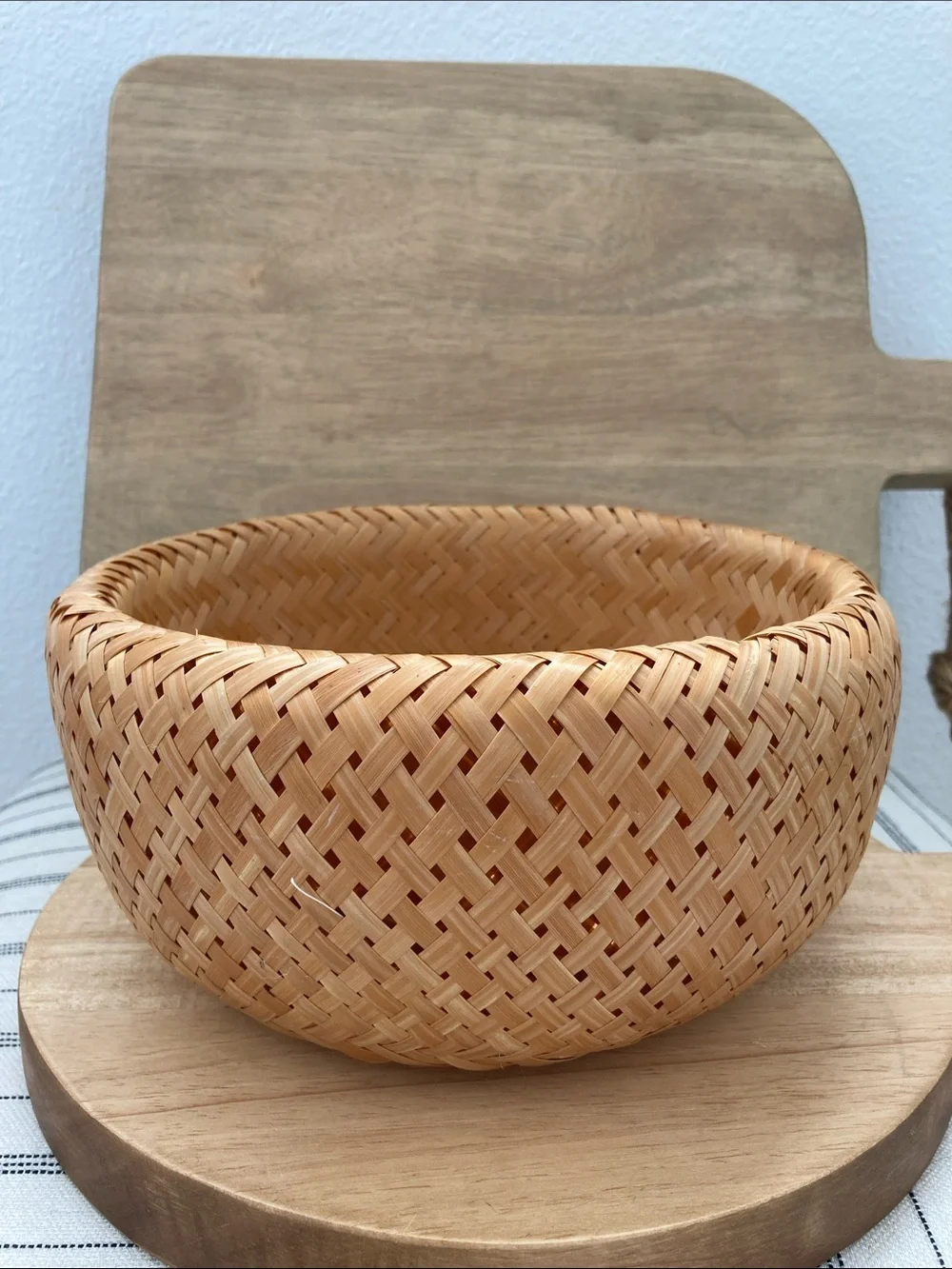 SALE! 70% Off Vintage Woven Rattan Decorative Bowl - Natural Tan Set of 3